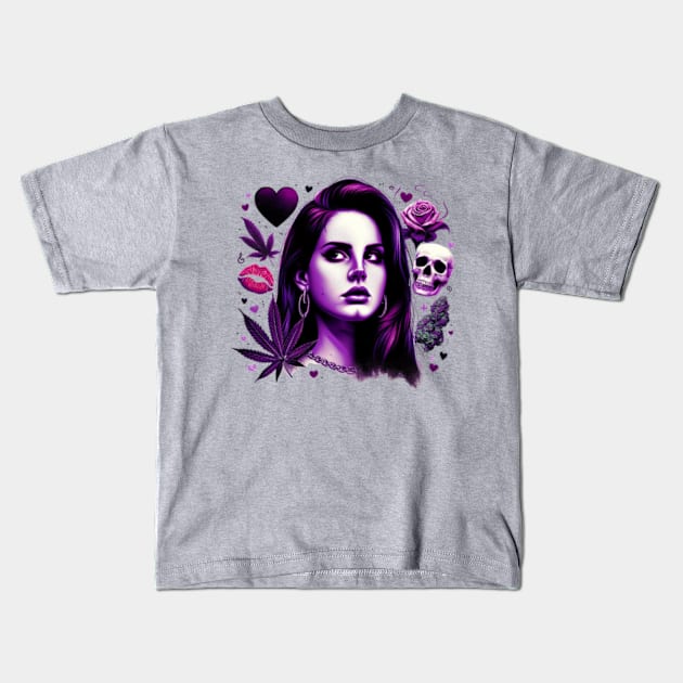 Lana Del Rey - High and Mighty Kids T-Shirt by Tiger Mountain Design Co.